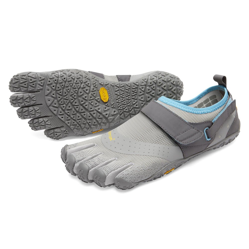 Vibram Five Fingers Womens Water Shoes - Grey/Blue - V-Aqua - 30495-GYDS